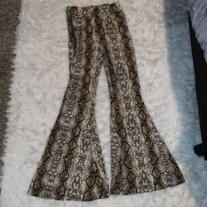 Snake skin bell bottoms